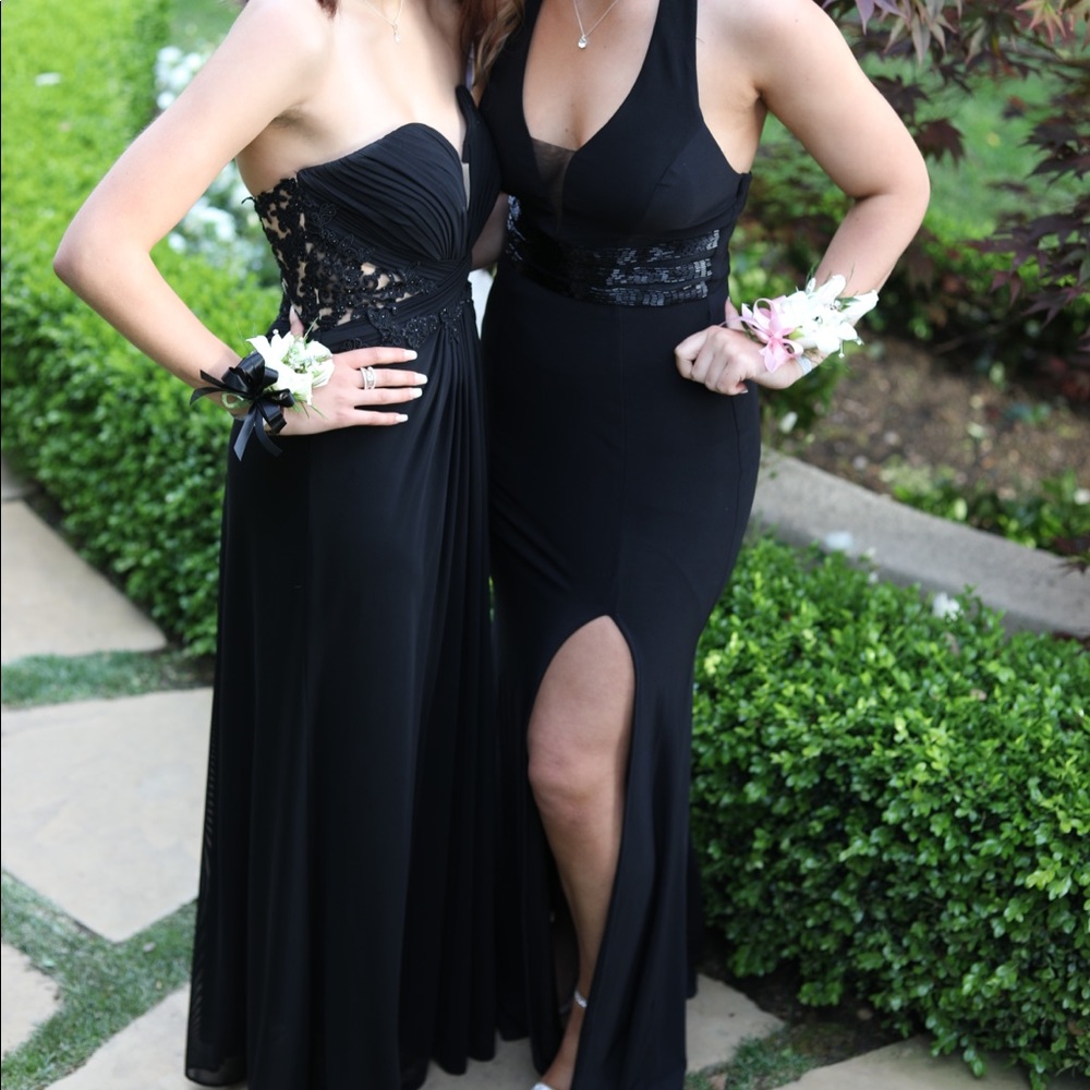 lace black La Femme dress